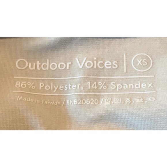 Outdoor Voices Beige 7/8 Color block High-Waisted Compression Leggings XS - Picture 2 of 7